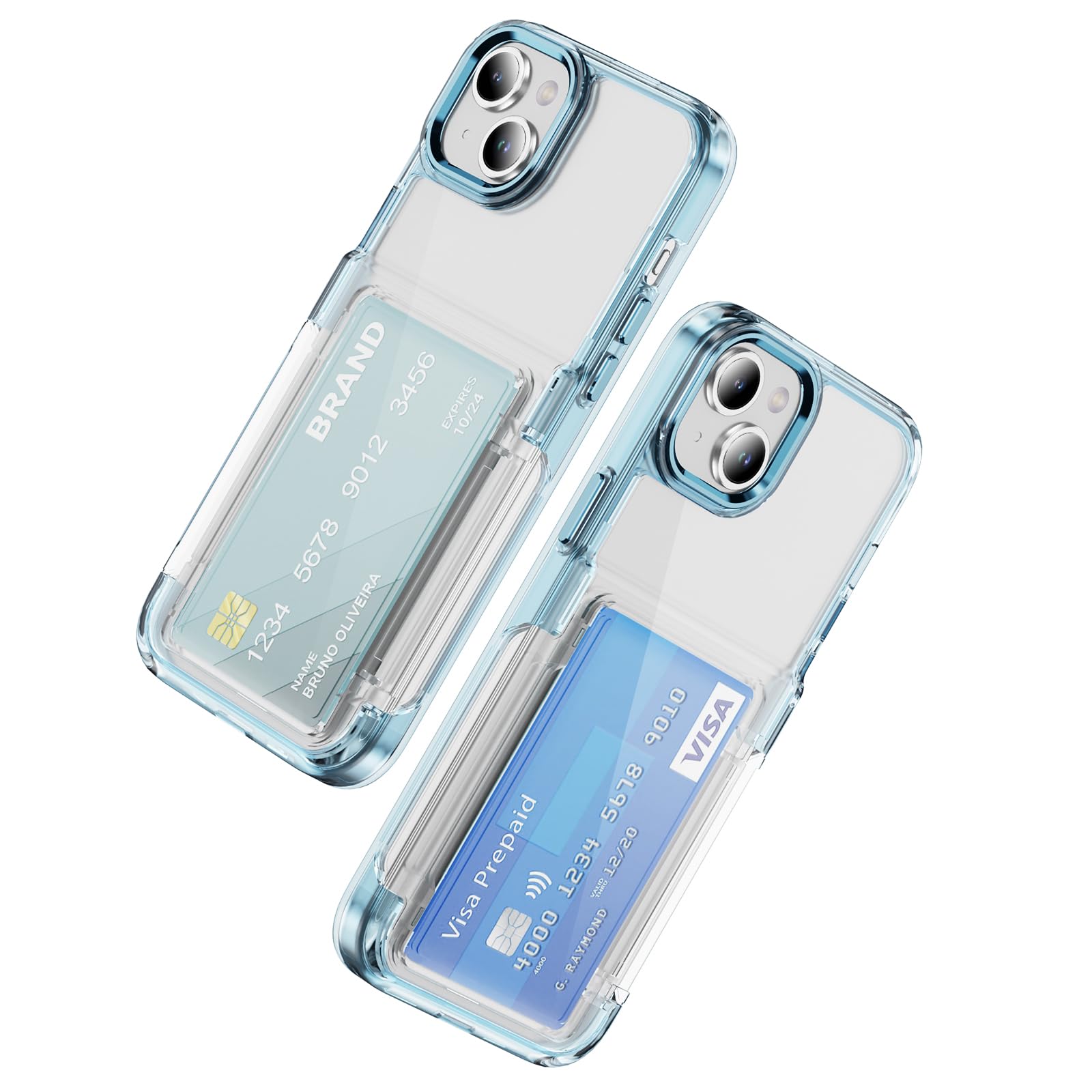Amazon.co.jp: MuZiF iPhone 15 用 ケース カード収納 クリア 米軍MIL